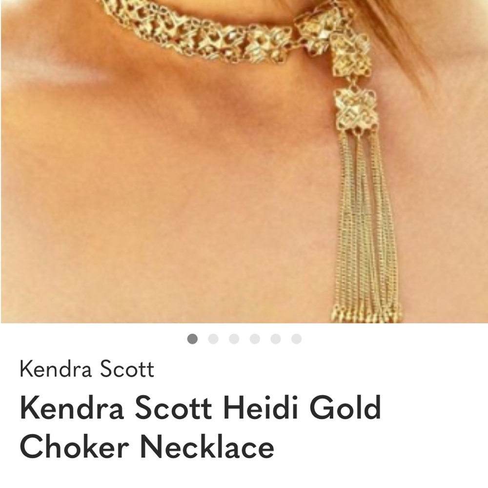 Kendra Scott Gold Tassel Choker Necklace